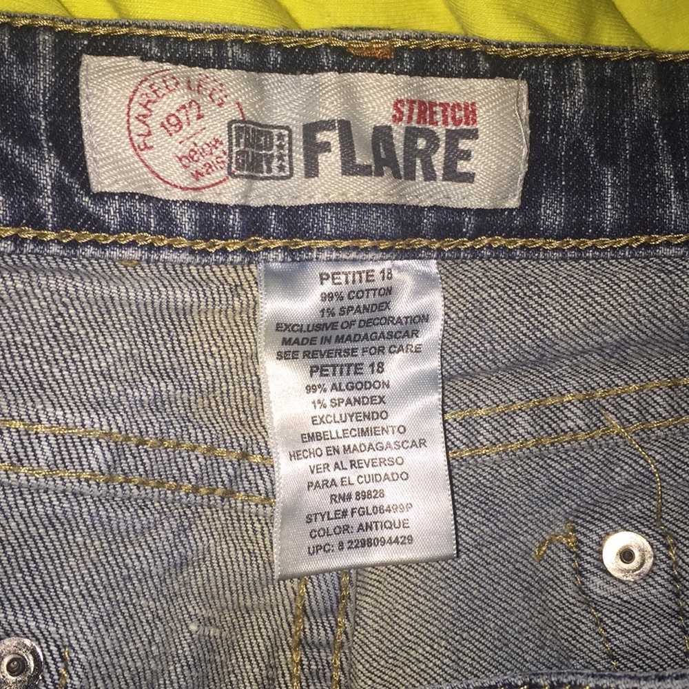 Faded Glory Stretch Flare Denim Jeans